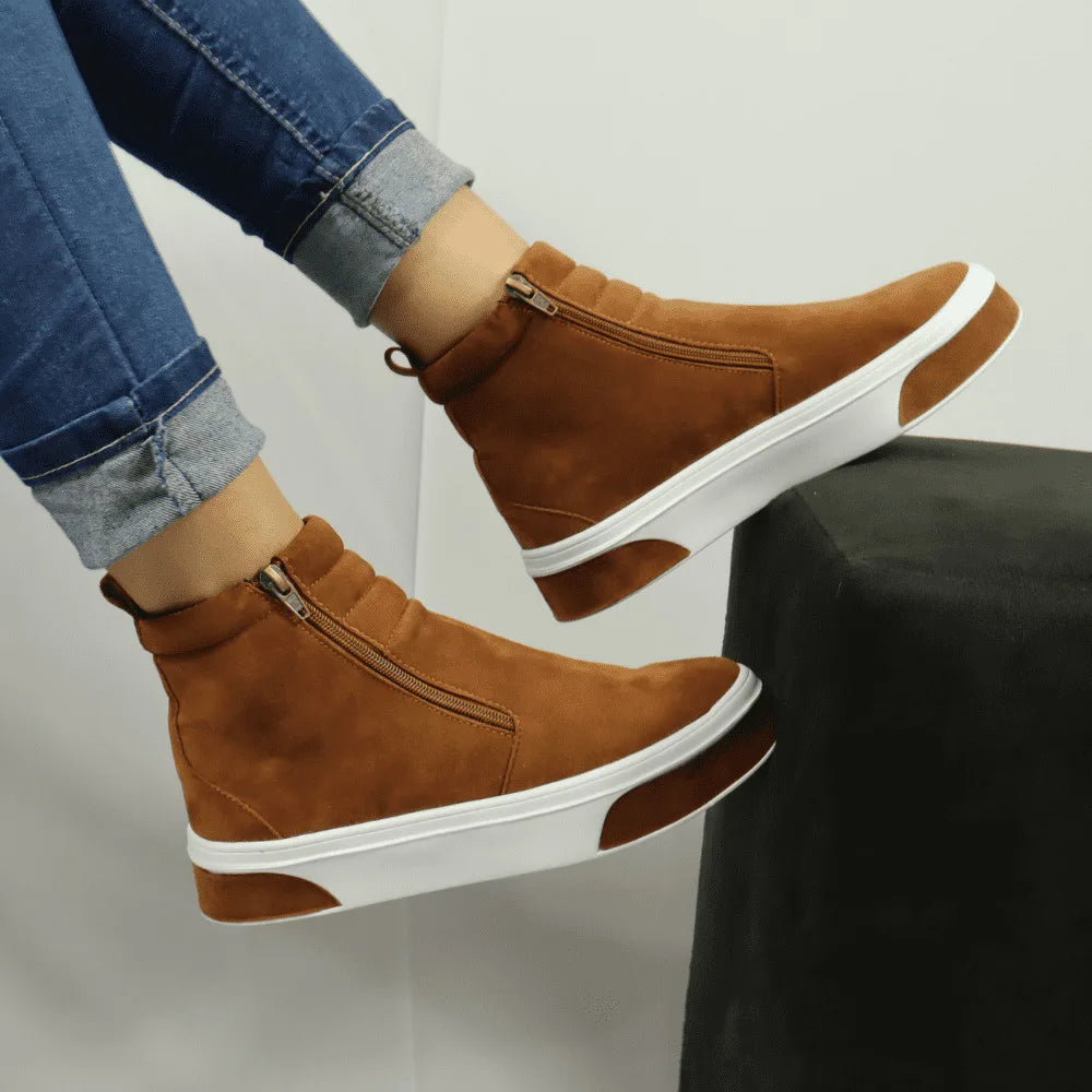 Bota Feminina GuGi 203-GG Cano Médio Zíper Duplo
