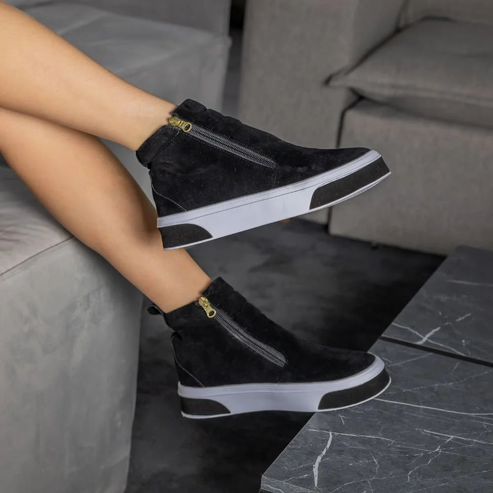 Bota Feminina GuGi 203-GG Cano Médio Zíper Duplo