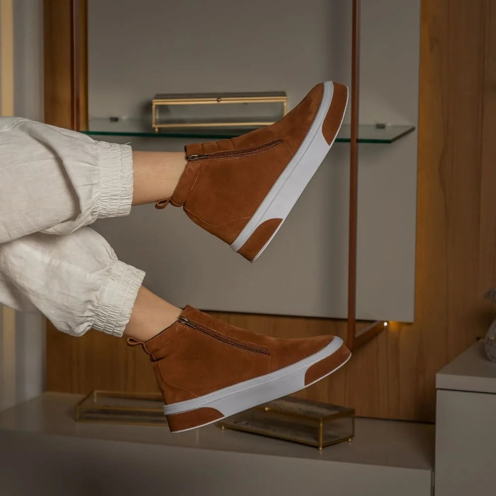 Bota Feminina GuGi 203-GG Cano Médio Zíper Duplo