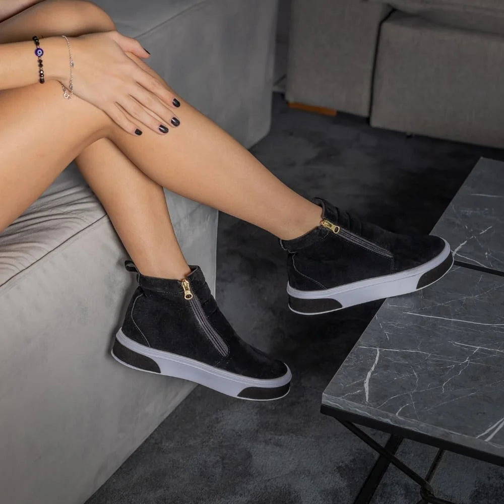 Bota Feminina GuGi 203-GG Cano Médio Zíper Duplo