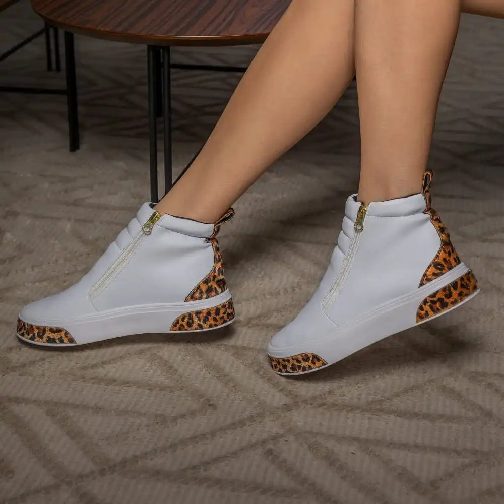 Bota Feminina GuGi 203-GG Cano Médio Zíper Duplo