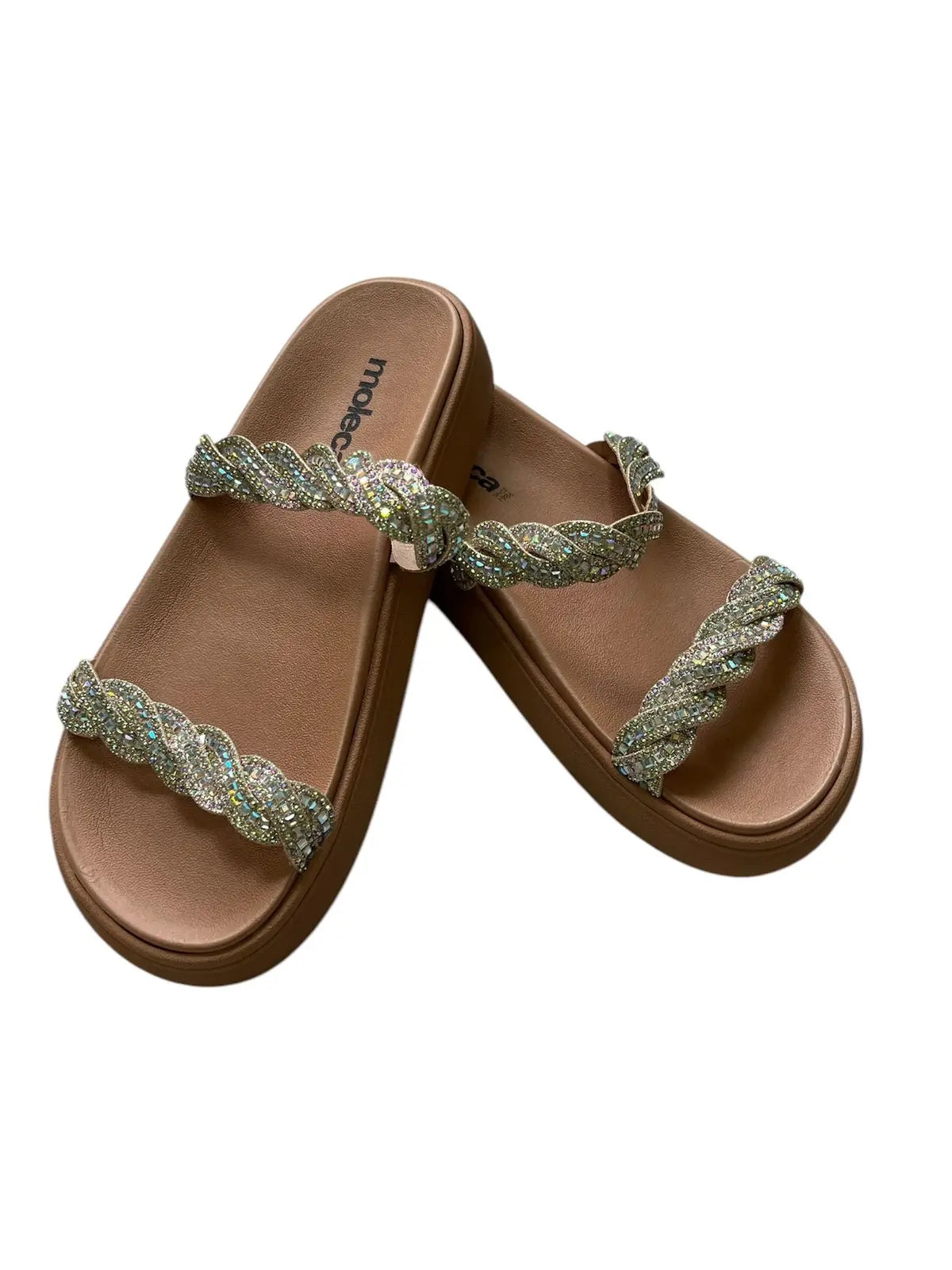 Sandália Feminina Papete Moleca com Strass – Conforto, Praticidade e Estilo