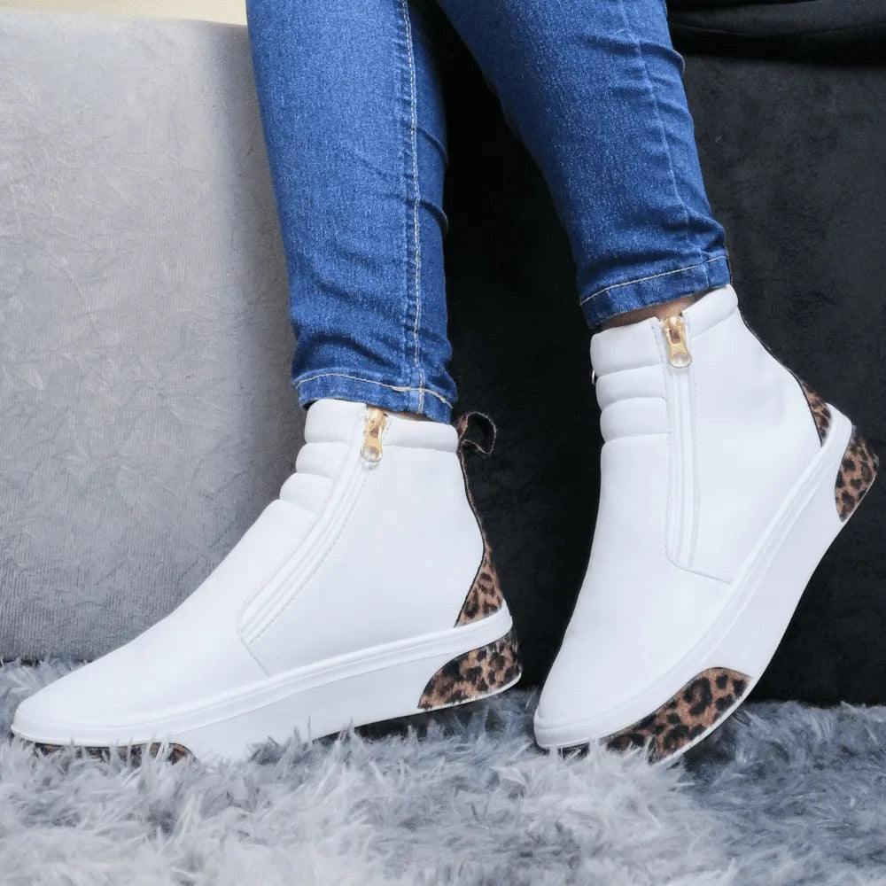 Bota Feminina GuGi 203-GG Cano Médio Zíper Duplo