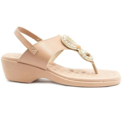 Sandália Anabela Beira Rio com Pedraria – Conforto e Elegância para o Dia e a Noite
