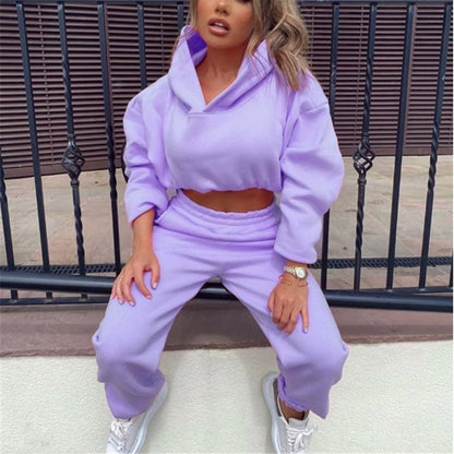 Conjunto Feminino Fitness Casual 2 Peças – Moleton Leve com Capuz