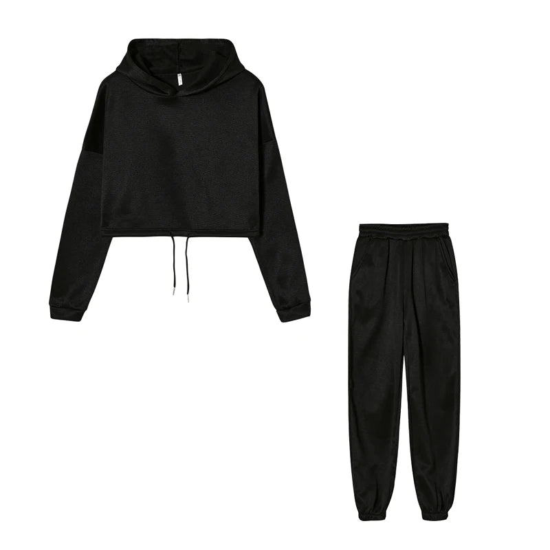 Conjunto Feminino Fitness Casual 2 Peças – Moleton Leve com Capuz